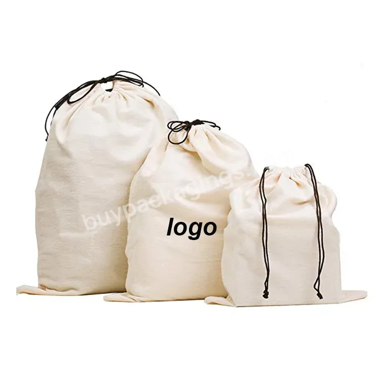 Reusable Eco Friendly Gift Bag Factory Direct Custom Cotton Tote Drawstring Bag Custom Logo Wholesale Organza Bag Drawstring Ba