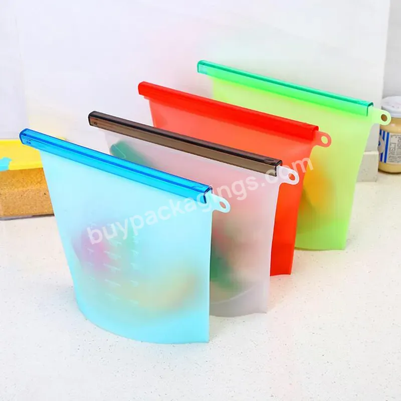 Reusable Eco Friendly Silicone Food | Storage Bulk Bags Size Zip Lock Plastic Containers - Buy Reusable Silicone Food Storage Bags Silicone Food Storage Bag Preservation Storage Container Airtight,Bpa Free Approved Food Grade Silicone Portable Storag