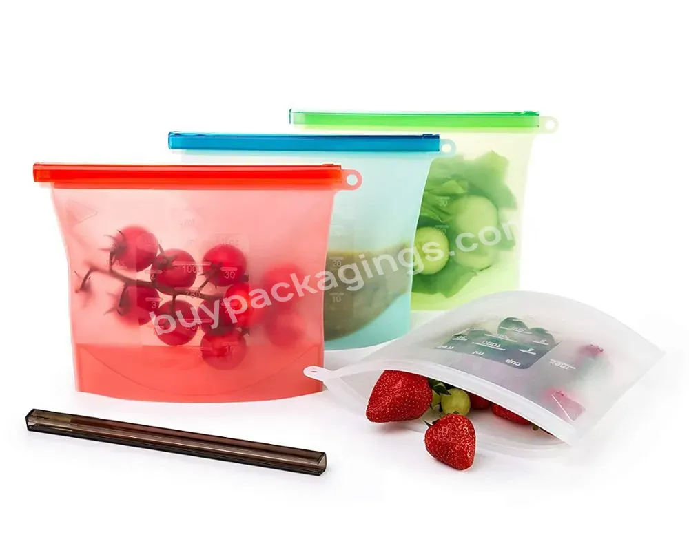 Reusable Food Storage Eco-friendly Silicone Bags Perfect For Freezer And Steam Safe Microwave Suitable