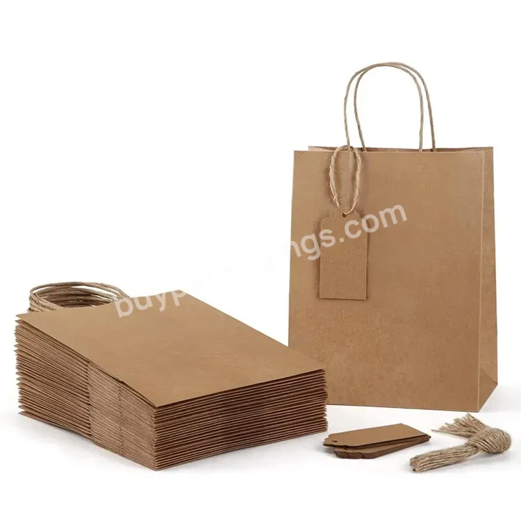 Reusable Kraft Paper Bag With Handle