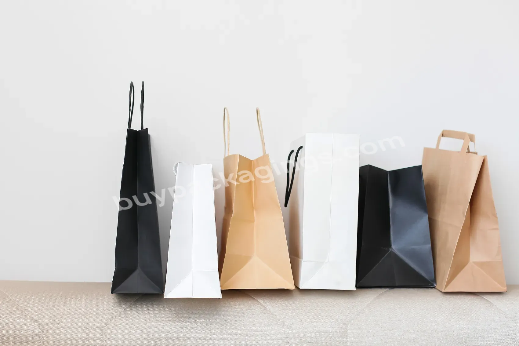 Reusable Paper Bag Customized Shopping Bag With Logo Print Paper Bag Distributor