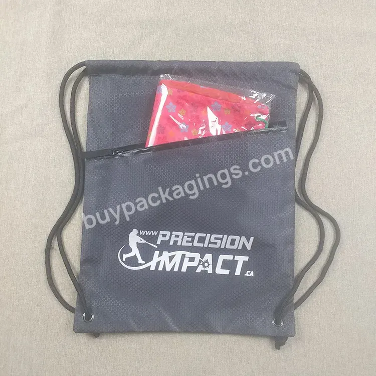 Reusable Source Factory Direct Sales 420d Polyester Backpack Bag Cloth Waterproofing Mouth Malay Loose Bag Custom Logo