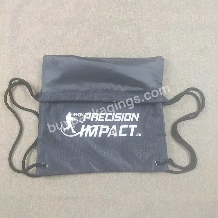 Reusable Source Factory Direct Sales 420d Polyester Backpack Bag Cloth Waterproofing Mouth Malay Loose Bag Custom Logo