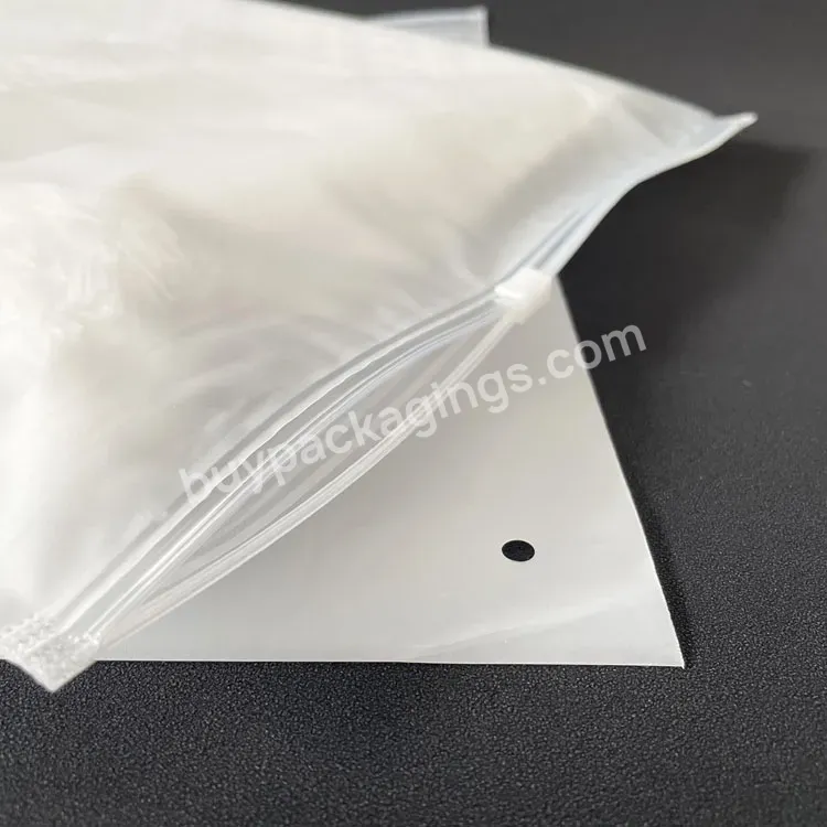 Reusable Ziplock Bags Package Tshirt Frosted Plastic Bag With Zipper For Clothing Packaging Bags