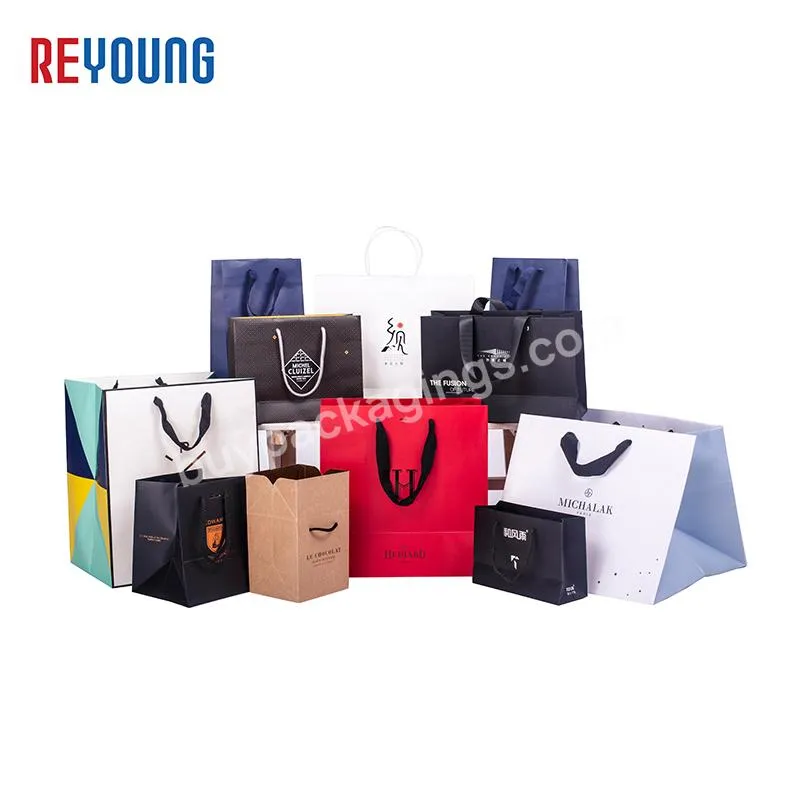 REYOUNG  Custom Luxury Shopping Gift Paper Bags With Your Own Logo