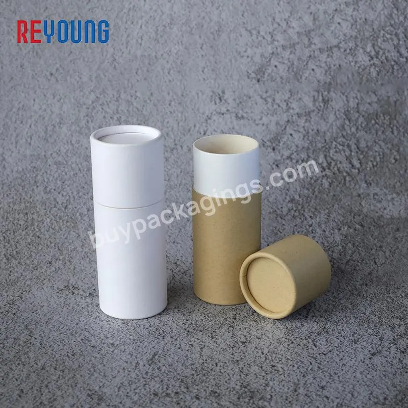 REYOUNG OEM Eco-friendly Cardboard Kraft Paper Can Round Cylinder Paper Tube Packaging Can For Tea and Cosmetic