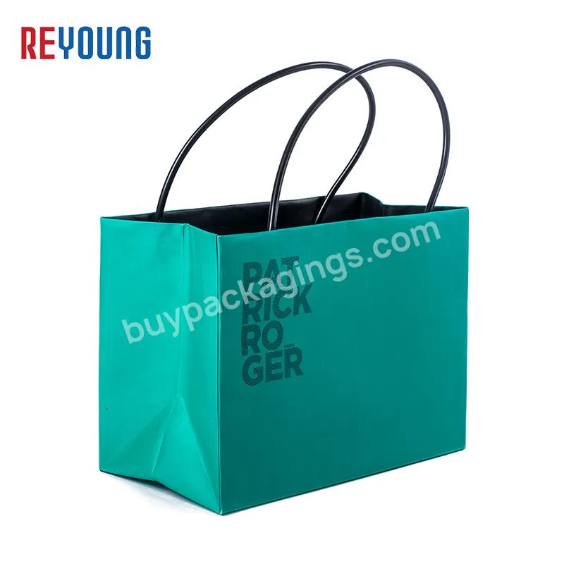 REYOUNG Shopping Paper Bag Logo Top Quality Luxury Customized Cardboard Offset Printing Paperbag Paper Bag with Plastic Handle