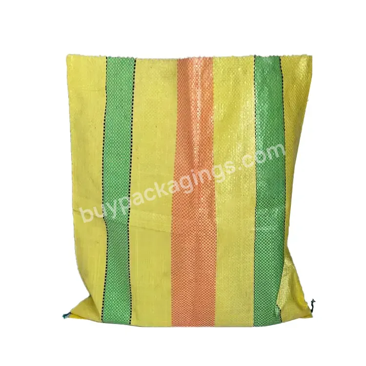 Rice Bag 25kg 50kg Plastic Sand Cement Packaging Bags Poly Pp Woven Sacks For Chemical Fertilizer