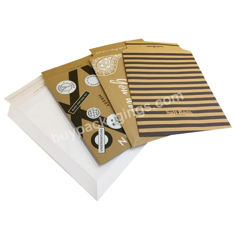 Rigid and Durable Paper Custom Self Seal Strip Book Mailer Cardboard Envelopes