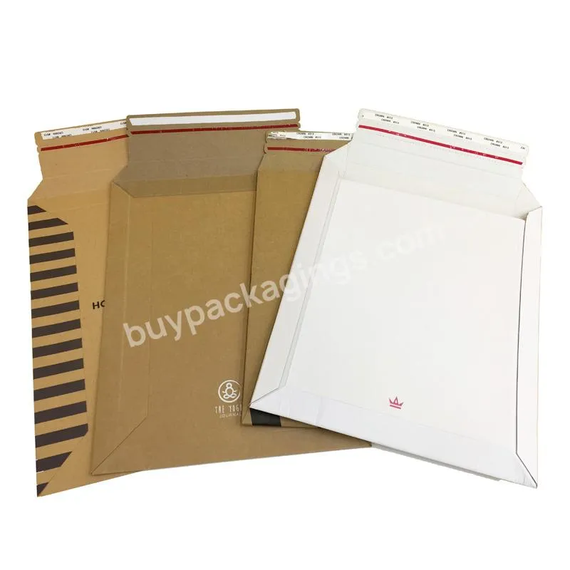 Rigid and Durable Paper Custom Self Seal Strip Book Mailer Cardboard Envelopes