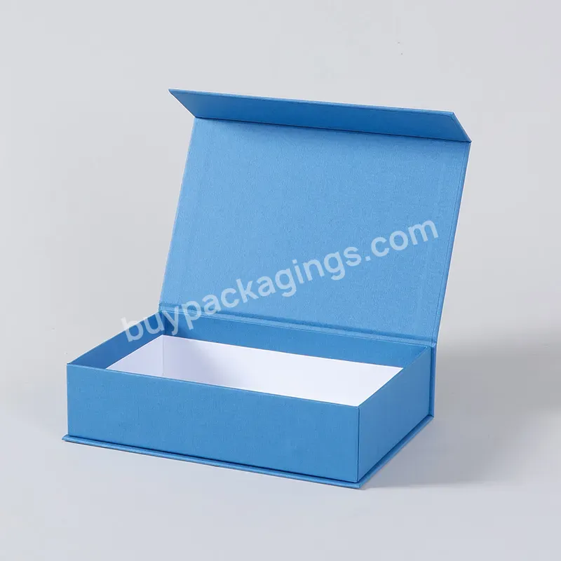 Rigid Cardboard Luxury Flap Open Magnetic Clothing Folding Packaging Gift Box Paper Boxes Custom Printing Logo