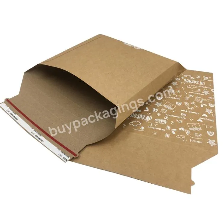 rigid kraft corrugated carton do no bend cardboard envelope packaging custom