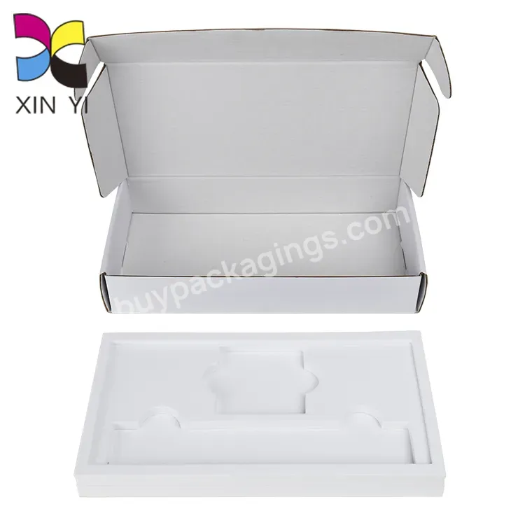 Rigid Mailer Box White Custom Keyboard Packaging Boxes Plate Corrugated Box With Insert