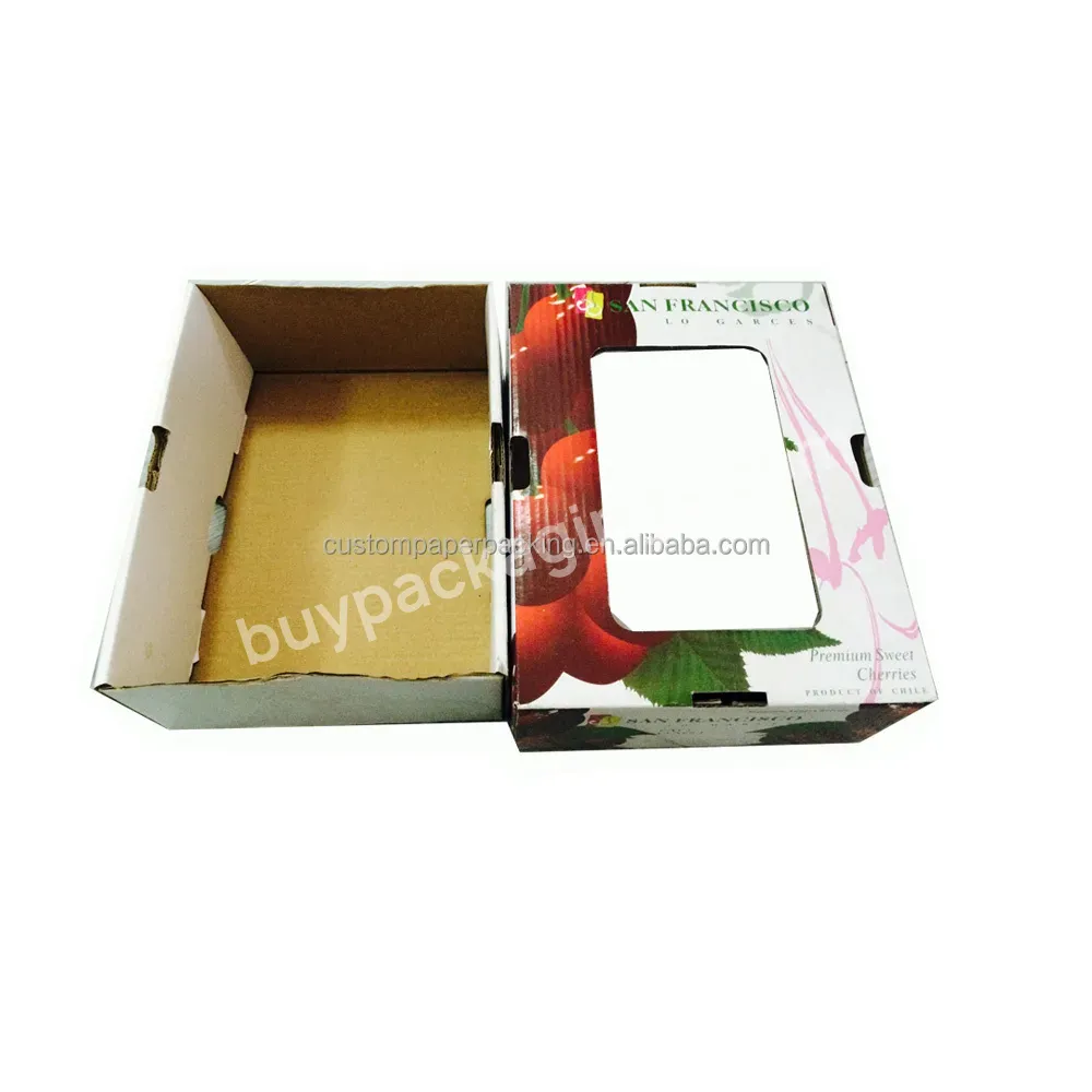 Rigid Strong Good Quality Vegetable Cardboard Gift Box Packaging Paper Box For Food Fruits Packing Shipping Box