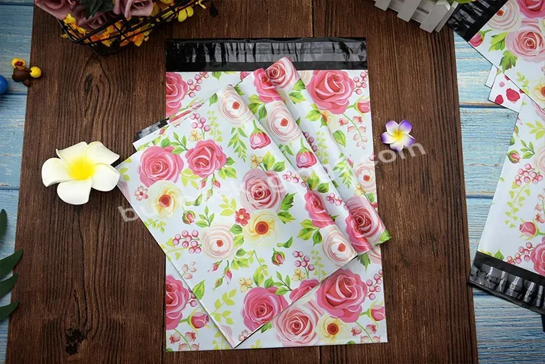 Rose Flower Tear Proof Biodegradable Poly Mailer Metallic Mailing Envelope Poly Bubble Mailer Biodegradable Pink Xlz Packing - Buy Biodegradable Poly Mailer Metallic,Poly Padded Mailers Biodegradable,Biodegradable Plastic Poly Mailer Bag.