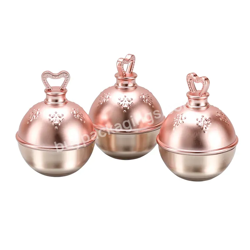 Rose Gold Spherical Light Luxury Retro Cosmetic Cream Jar Acrylic Plastic Jar Packaging Container