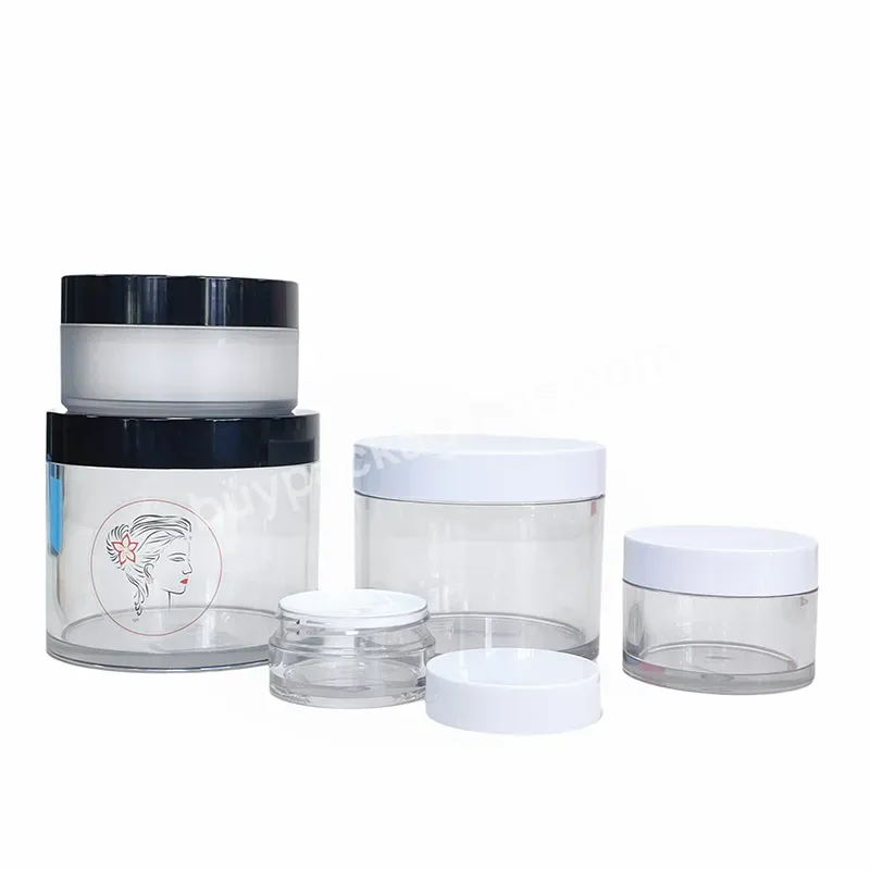 Round 30g 50g 80g 100g 120g 150g 200g 300g Cosmetics Packaging Skin Care Face Cream Body Butter Hard Pet Plastic Container Jar