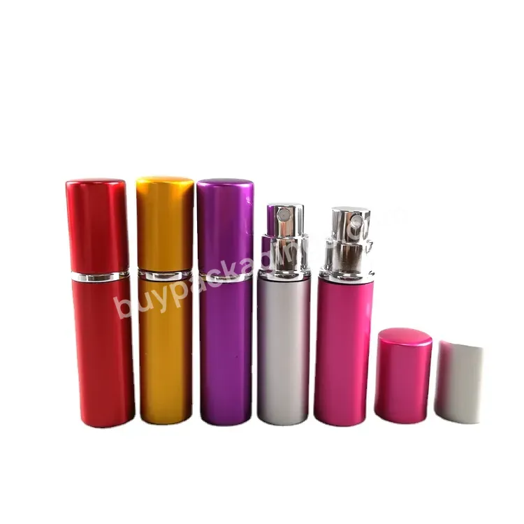 Round 5ml 10ml 20ml Metal Spray Bottle Aluminium Portable Refillable Perfume Atomizer Bottle