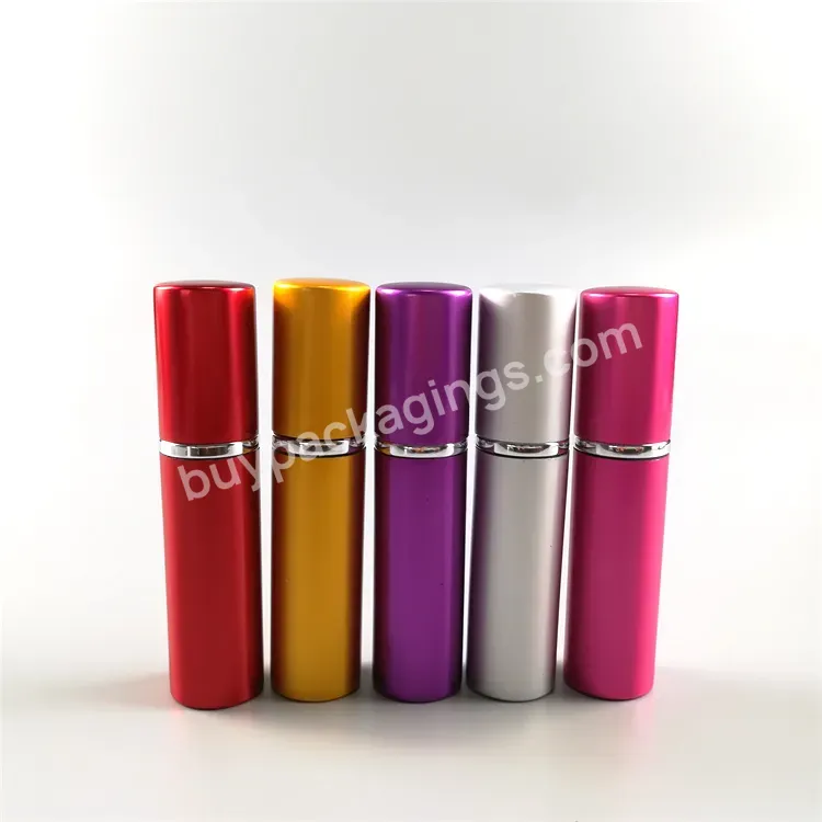 Round 5ml 10ml 20ml Metal Spray Bottle Aluminium Portable Refillable Perfume Atomizer Bottle