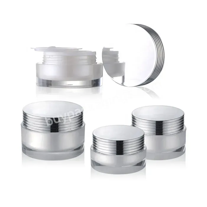 Round Acrylic Jar Cream Jar Cosmetic Packaging Factory Price 15g 30g 50g Acrylic Jar