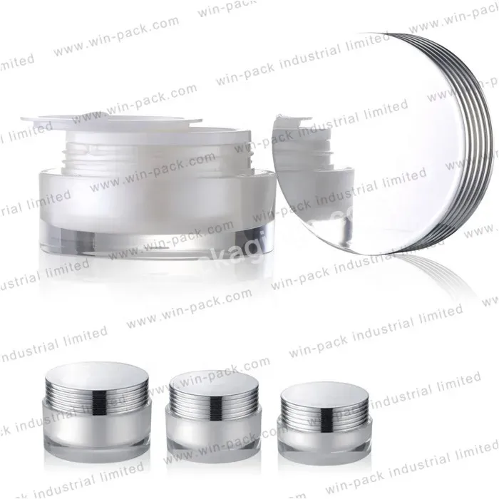 Round Acrylic Jar Cream Jar Cosmetic Packaging Factory Price 15g 30g 50g Acrylic Jar