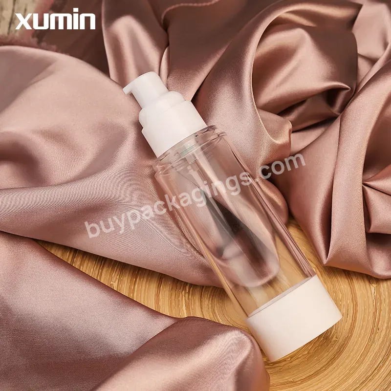 Round Airless Pump Bottle 100ml 120ml 80ml Cosmetic Lotion Airless Bottle 120ml Plastic Airless Cream Bottle