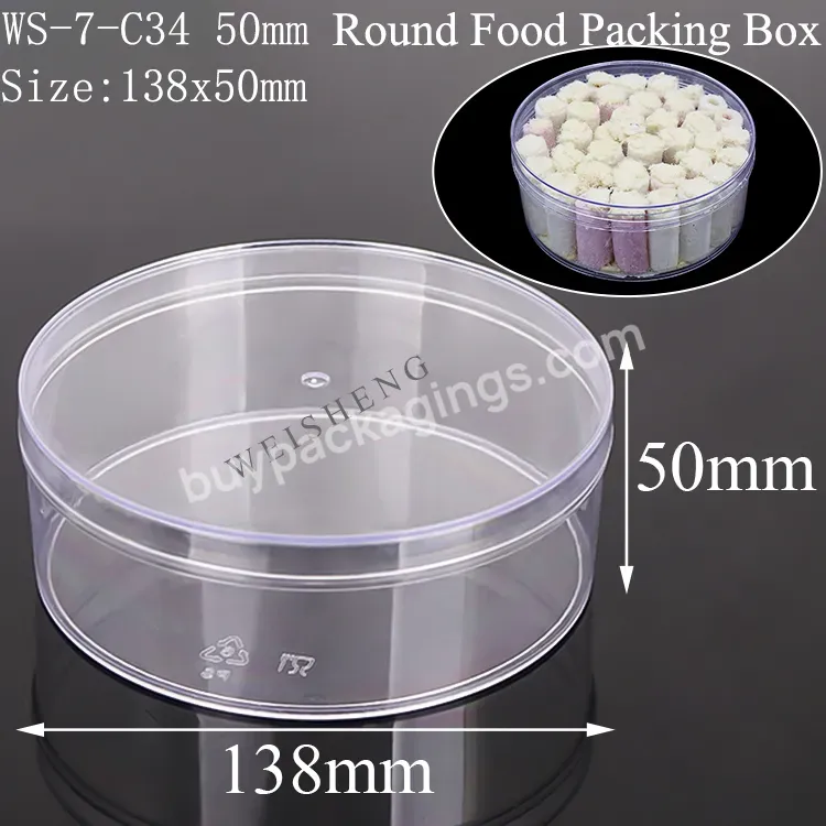 Round Cake Box Competitive Price Customized Box For Chocolate Cookie Snack Biscuit Packaging Plastic Acrylic Candy Box