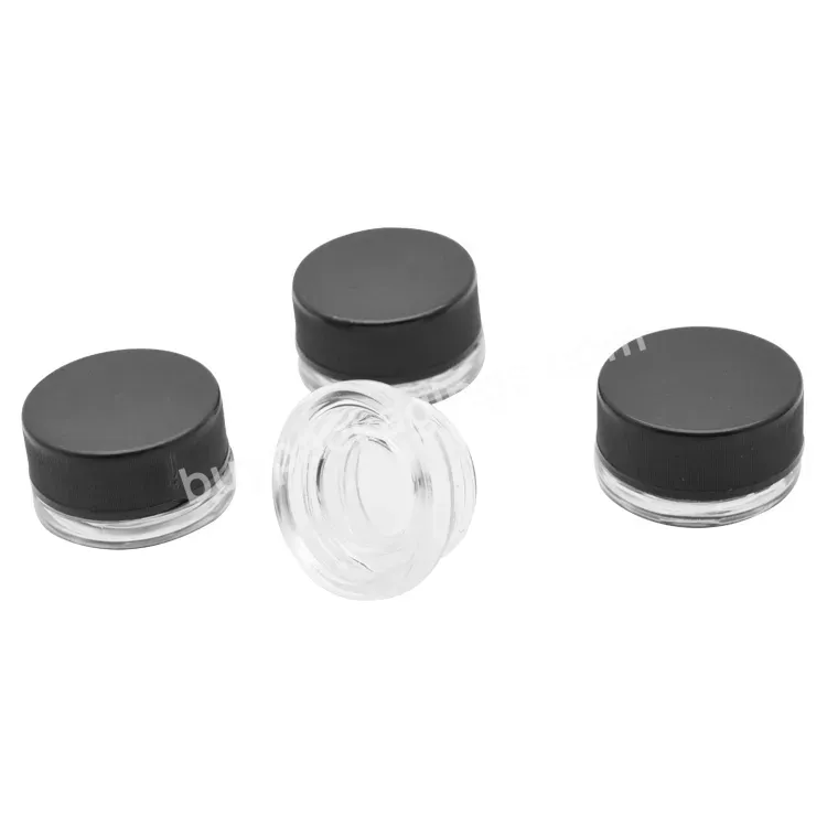 Round Clear Cream Glass Jars For Cosmetics Extract Glass Concentrate Containers With Cr Lids - Buy Round Clear Cream Glass Jars For Cosmetics Extract,Glass Concentrate Containers With Cr Lids,Concentrate Container Round Shape Child Proof Glass Jar.