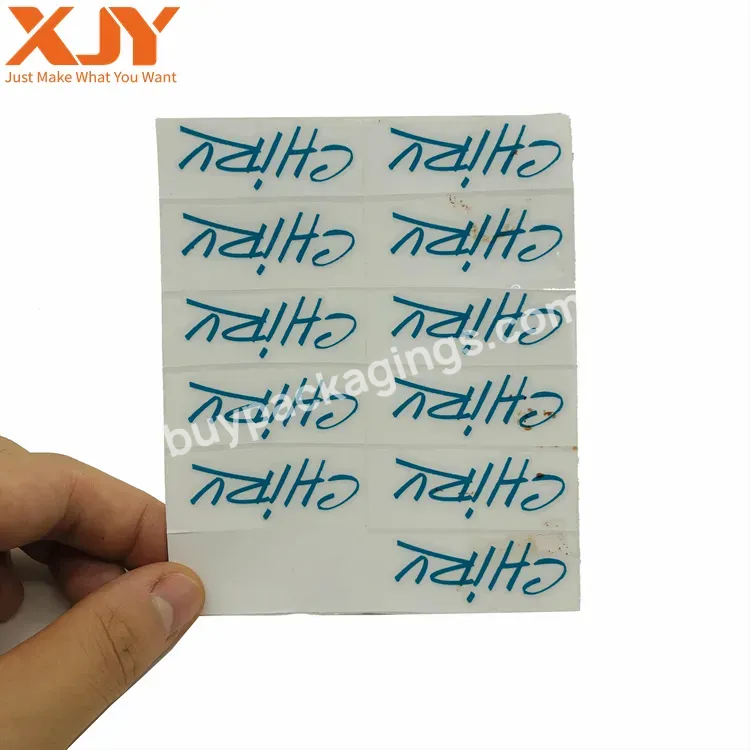 Round Clear Transparent Logo Plastic Vinyl Stickers Label Printing Custom