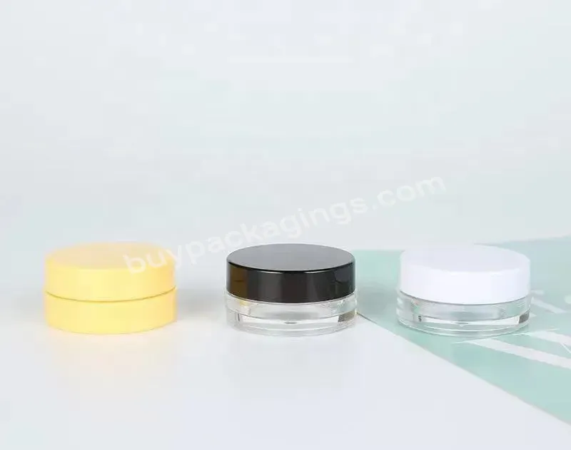 Round Cosmetics Storage Container 10g 15g 30g 50g Empty White Black Skin Care Packaging Acrylic Cream Jar