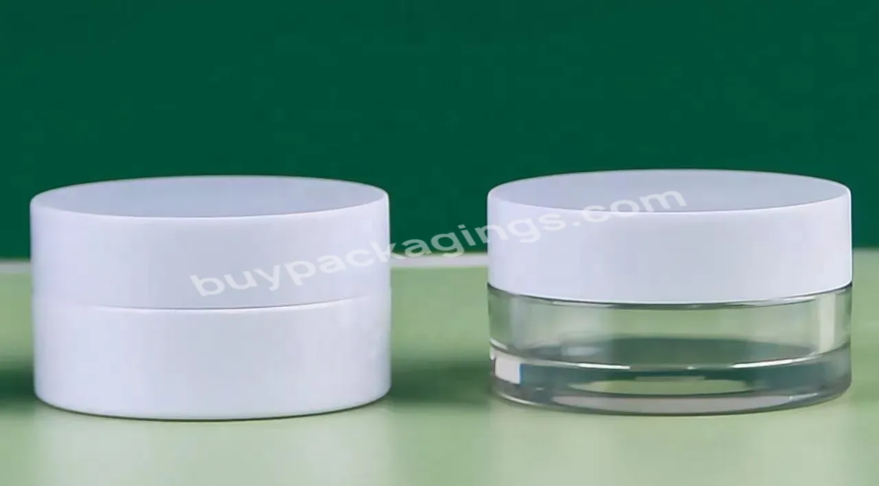 Round Cosmetics Storage Container 10g 15g 30g 50g Empty White Black Skin Care Packaging Acrylic Cream Jar