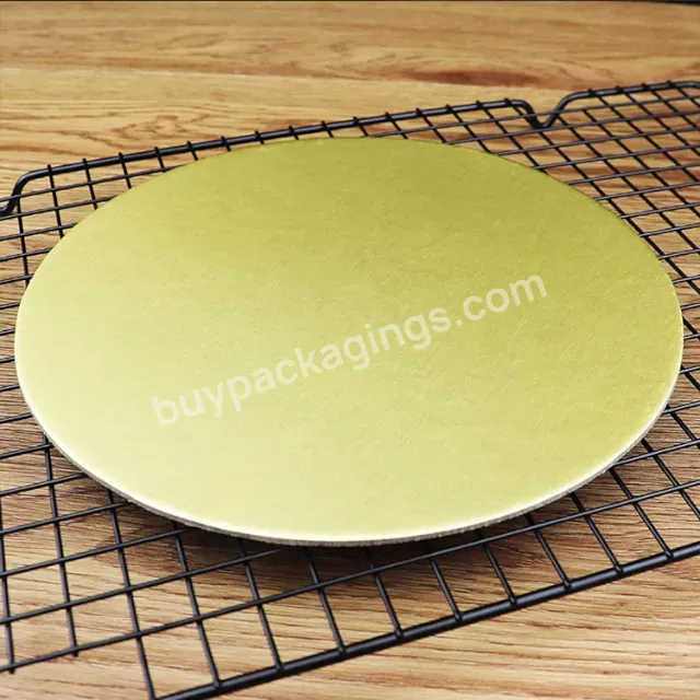 Round Disposable Cake Circle Base Boards Cake Plate Round Round Golden Cardboard Paper Cake