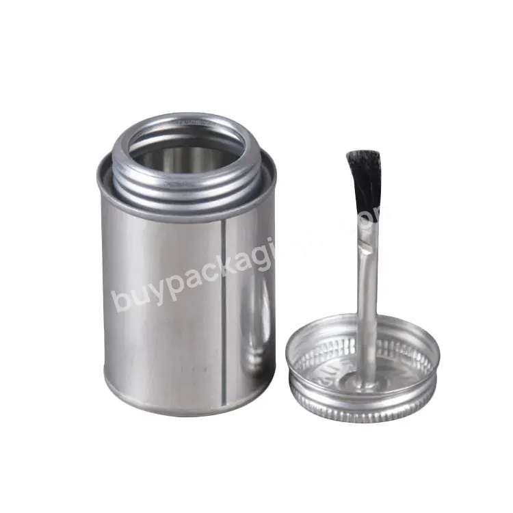 Round Empty Aluminum Metal Tin Cans With Brush