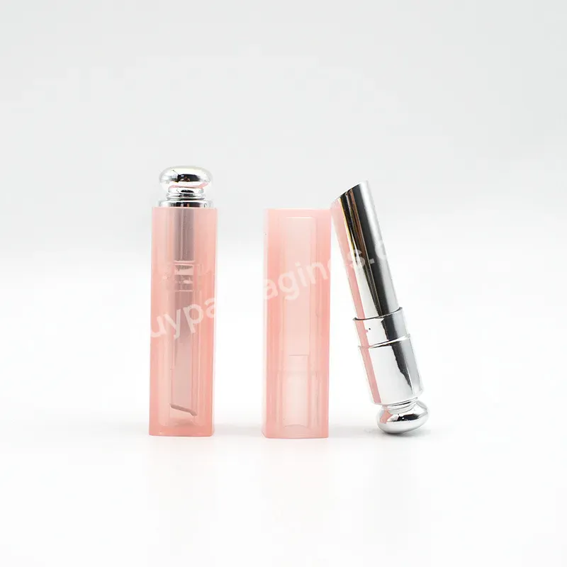 Round Matte Pink Lip Balm Lipstick Tubes Container For Makeup Tubes In Stock - Buy Round Matte Pink Lip Balm,Lipstick Tubes,Makeup Tubes.