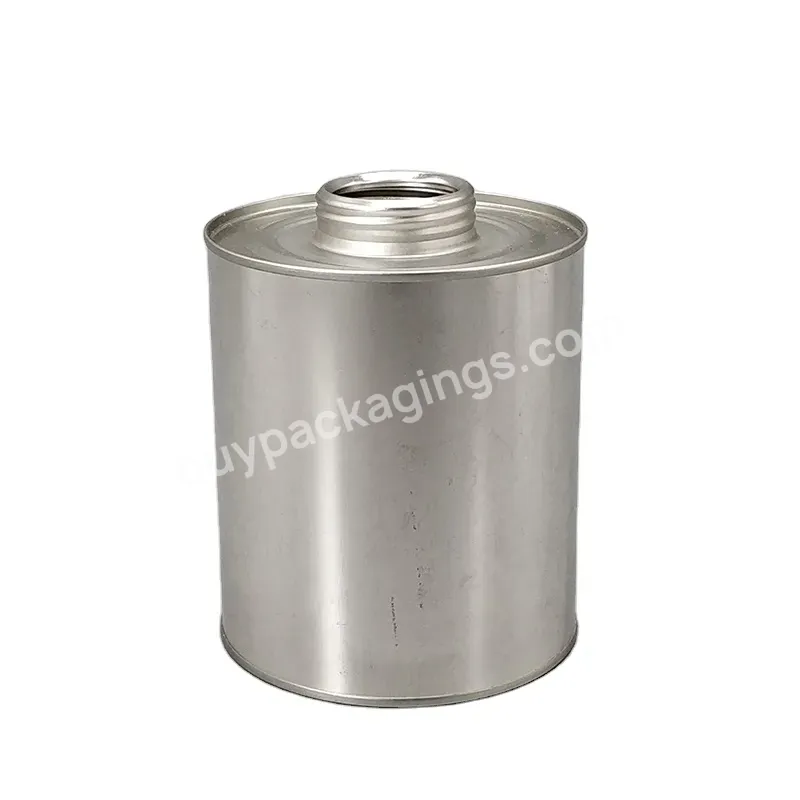 Round Metal Tin Can Of 1l 32oz,Monotop Can,With Brush Cover For Pvc Glue Packing
