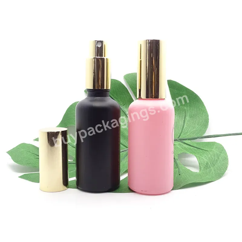 Round Oil Pink Serum Glass 2oz Dropper Bottle 30ml 100ml Eye Rose Gold Dropper Glass Bottle Pink Dropper Bottle For Cosmetic