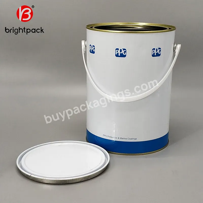 Round Tin Can With Tight Lid For Paint Use Hot Sale Factory Price Small Galvanized Tin Bucket Tinplate Bucket Pail/drum