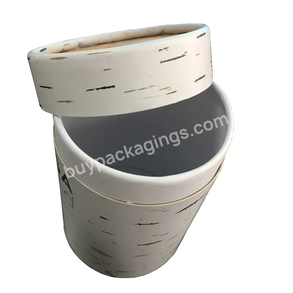 Round Tube Cardboard Cylinder Box With Lids For Flower Package