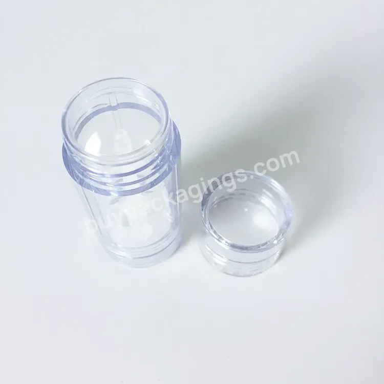 Round Twist Up Deodorant Tube Clear Color 15ml 30ml 50ml 75g Empty Plastic Deodorant Container