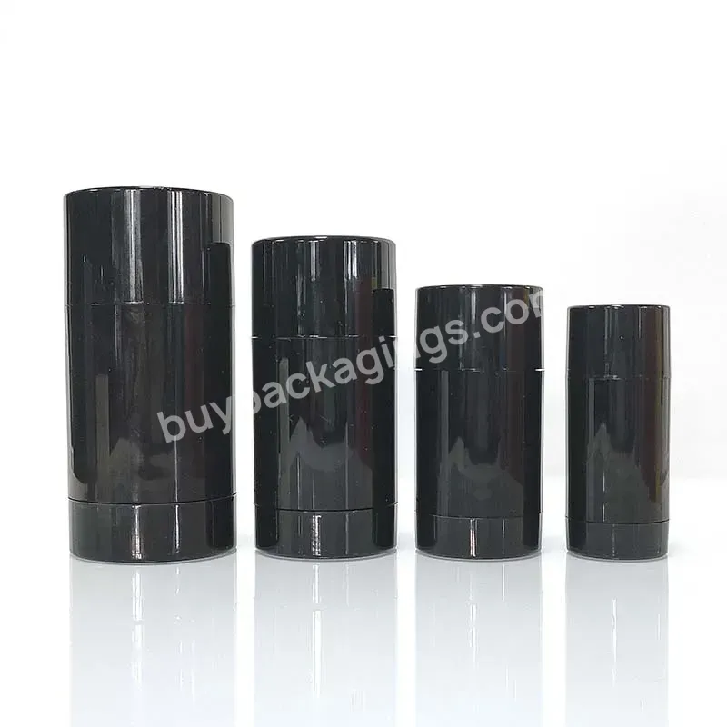 Round Twist Up Salve Plastic Deodorant Tube 15ml 30ml 50ml 75g Black White Clear Empty Plastic Deodorant Stick Container