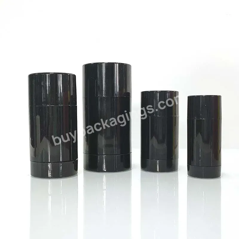 Round Twist Up Salve Plastic Deodorant Tube 15ml 30ml 50ml 75g Black White Clear Empty Plastic Deodorant Stick Container