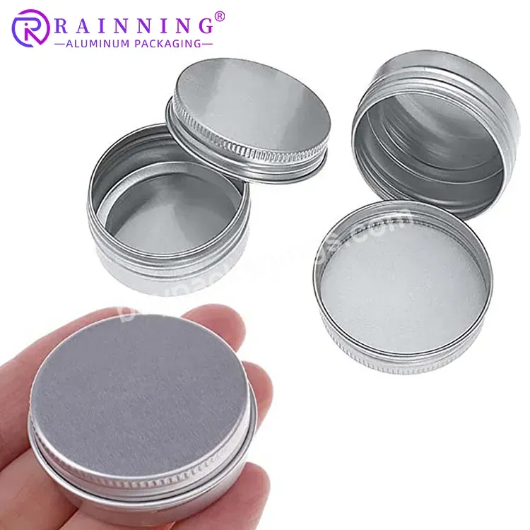 Rts 1oz 30ml Twist Top Cosmetic Box Luxury Round Silver Black Gold Metal Face Eye Cream Lip Balm Aluminum Tin Cans Canister