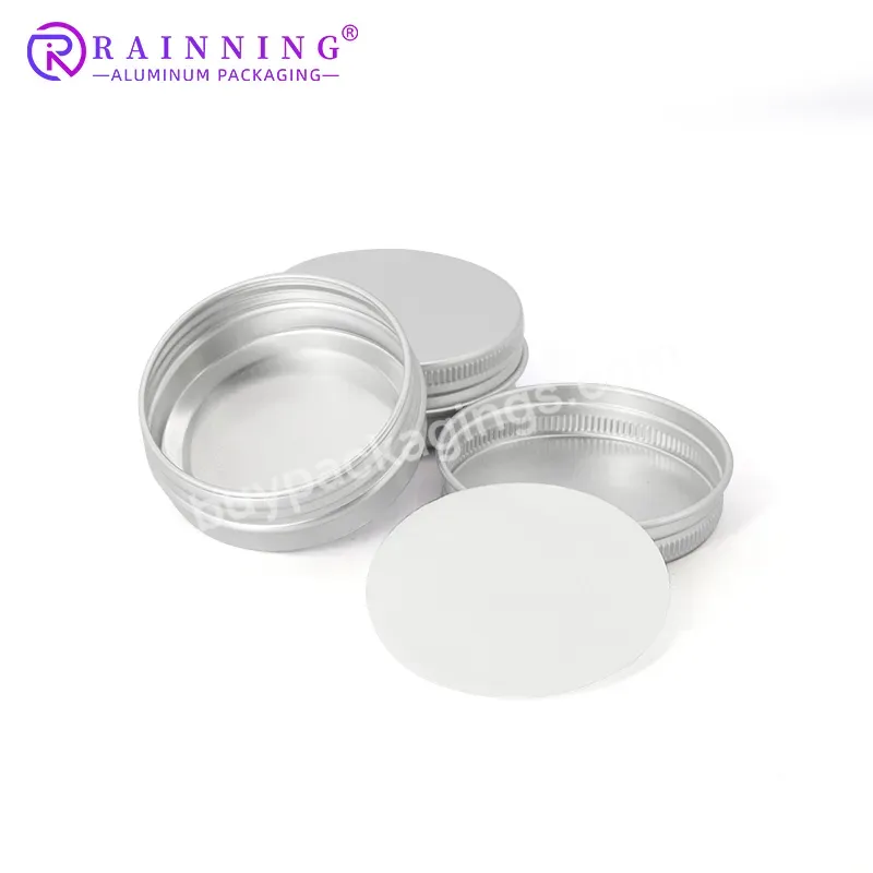 Rts 1oz 30ml Twist Top Cosmetic Box Luxury Round Silver Black Gold Metal Face Eye Cream Lip Balm Aluminum Tin Cans Canister