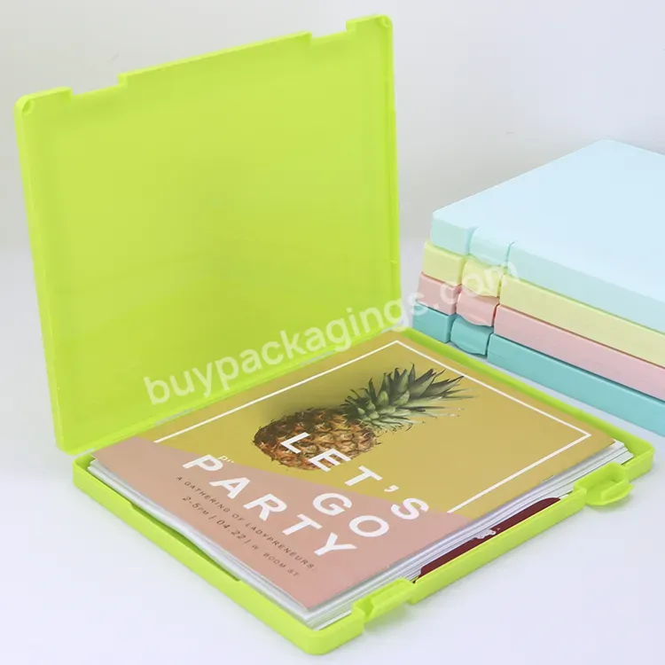 Rts Solid Plastic Pp Foldable A4 A3 Sublimation File Box Waterproof Storage Nursing File Case For Medical