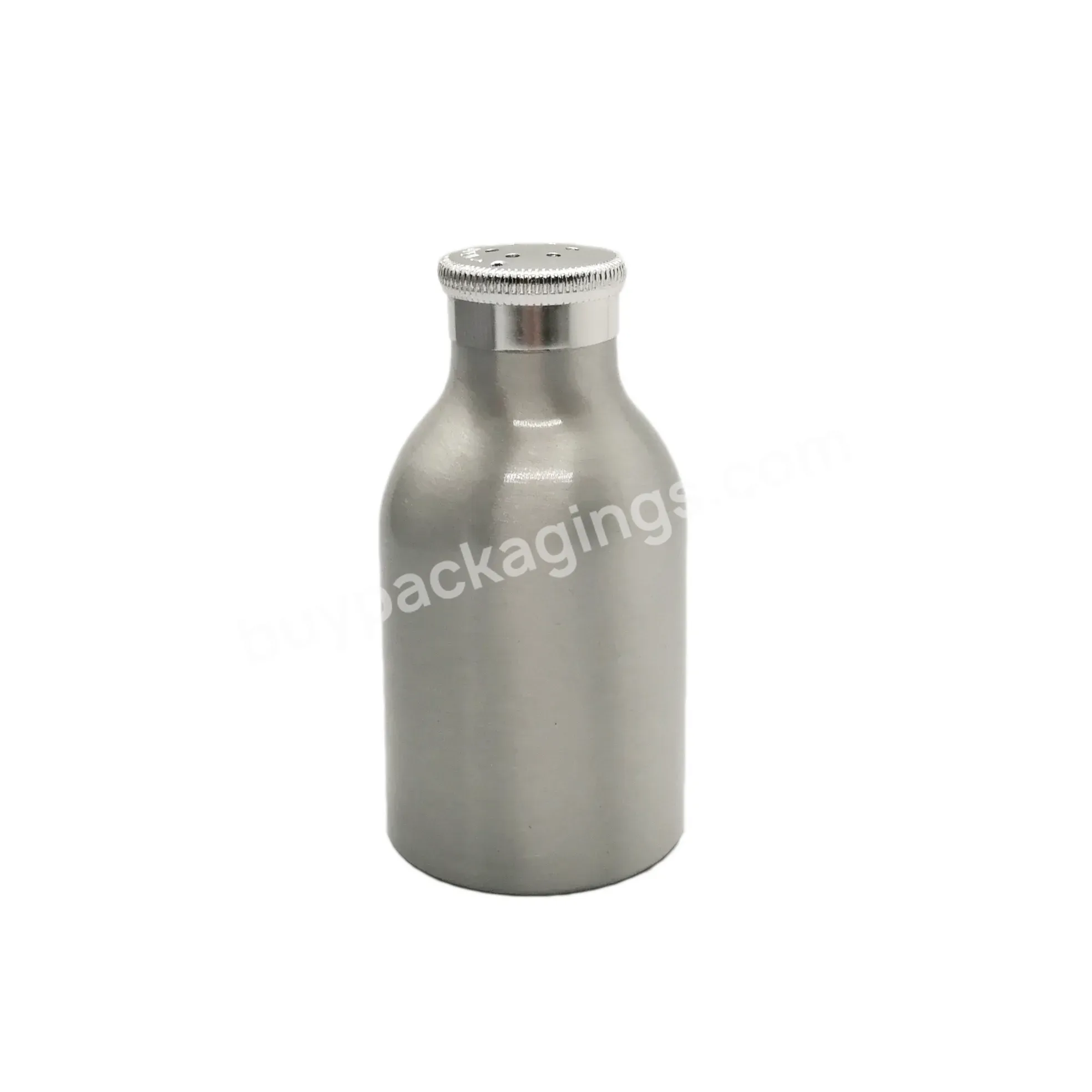 Ruipack 50g Shiny Silver Aluminum Powder Shaker Bottle Package With Sifter Cap