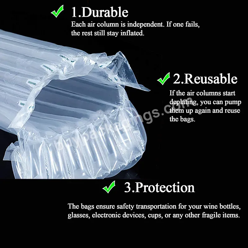 Safe Transportation Cushion Bags With Pump In Airplane Cushioning Inflatable Glass Bottle Air Column Bag