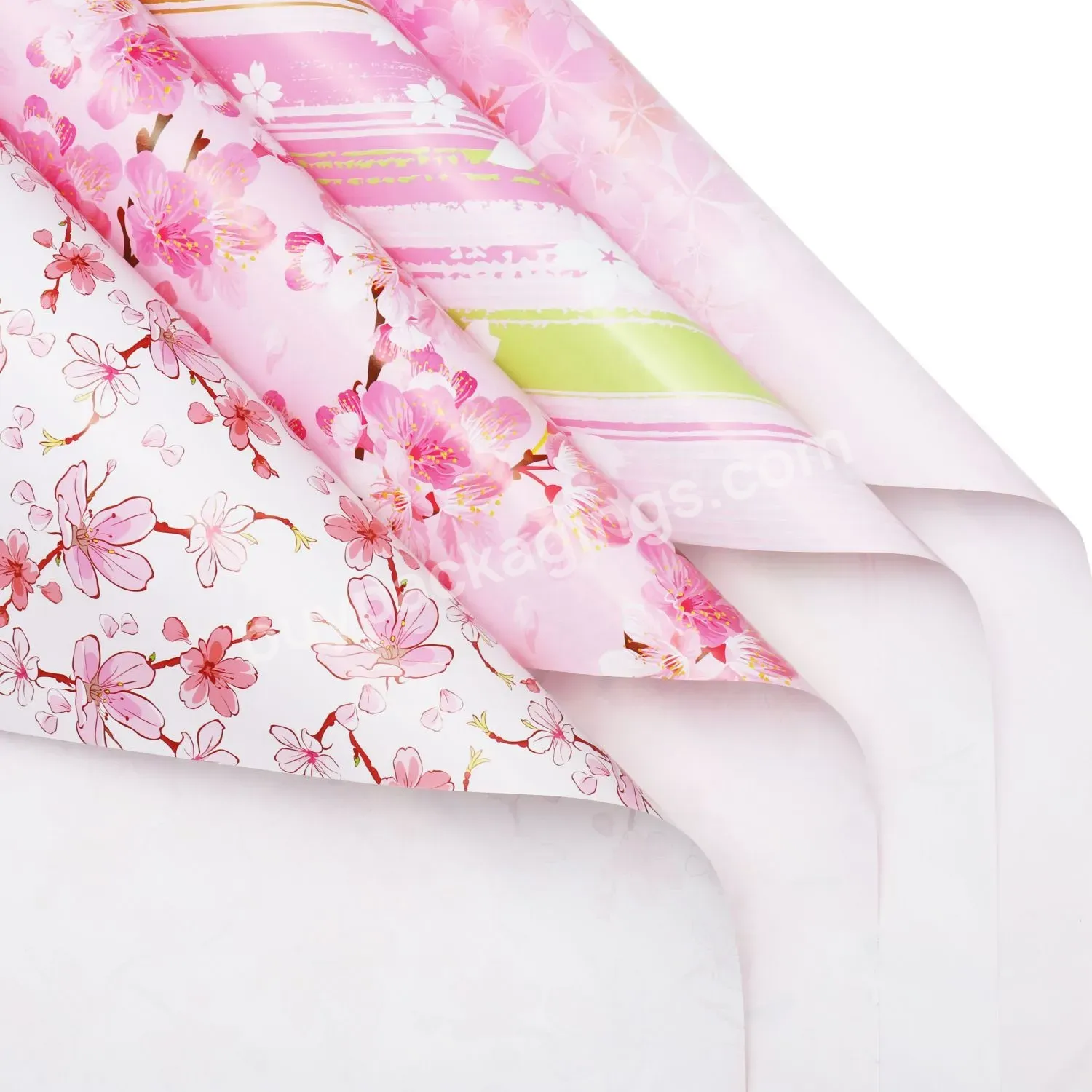 Sakura Design Pink Wrapping Paper For Mother's Day