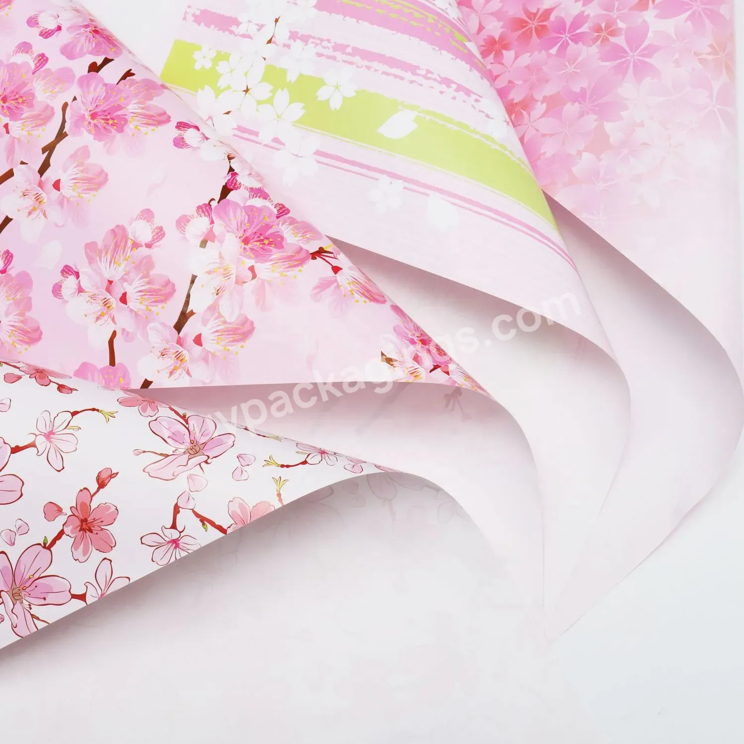 Sakura Design Pink Wrapping Paper For Mother's Day