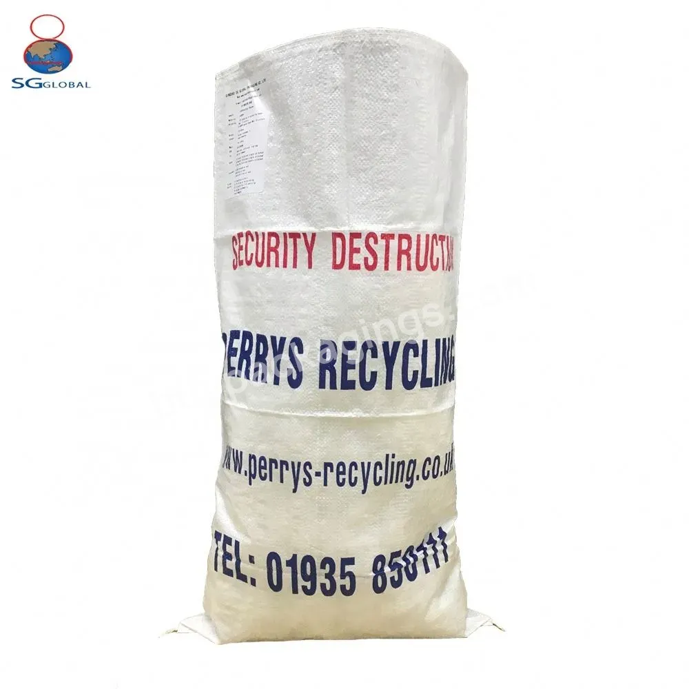 Sale 25kg 50kg Recycled Bopp Laminated Polypropylene Shopping Sacks Pp Woven Bag For Packing Rice Flour Bean Mining