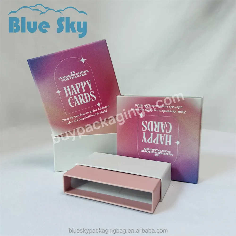 Sales Of The First Certain 1200 Gsm Repeated Paper Affirmative Card Sleeve Insert Postcard Box Business Thank You Card Box